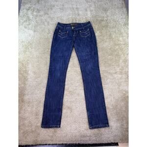 Noble Jeans Juniors Size 3 Blue Denim Skinny Low Rise Stretch Slim Y2K D158 *zip